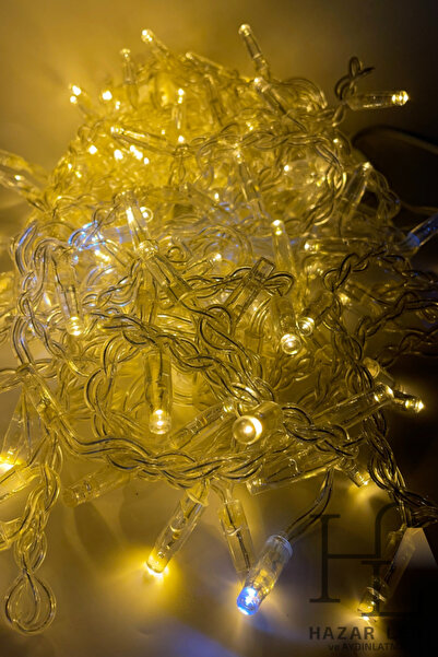 Hazar Led 2.5M Saçak Led Gün Işığı Beyaz Flaşlı 152 Led Eklemeli IP65 Dış Şef...