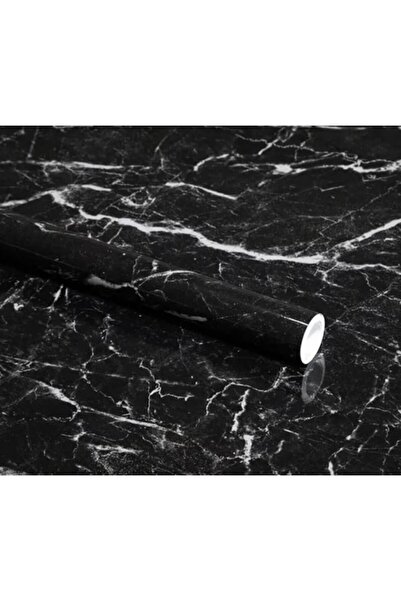 topbazar Set de 3 folii autoadezive marmorate negre, 60 x 200 cm, rezistente ...