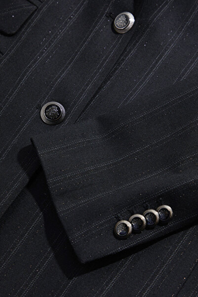 W Collection Black Glitter Striped Jacket