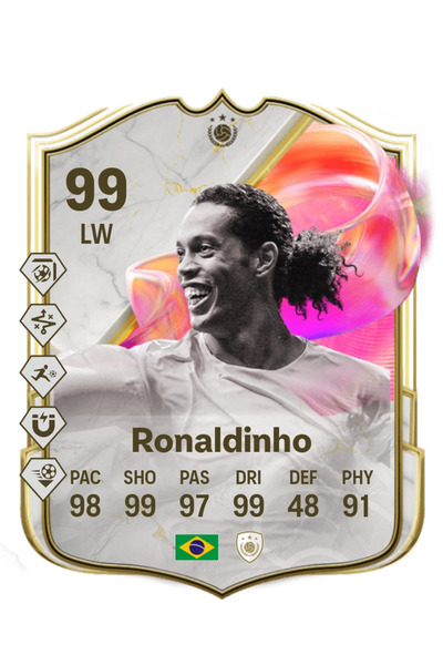 BERKANTTP بطاقة رونالدينيو أيقونية من سلسلة فوتيز 25 من إف سي