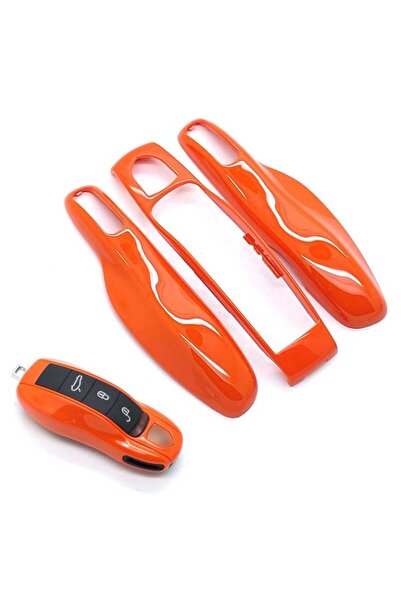OEM Key shell compatible with Porsche Boxster Cayman 911 Panamera Cayenne Macan - Orange
