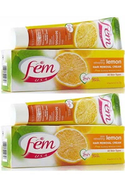 Fem Two Pieces of Lemon Hair Removal Cream for All Skin Types - 120g