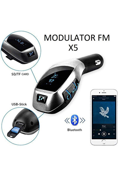 Trust FM Modulator Car Wireless Bluetooth 5.0 FM Transmitter with QuickCharge 3.0, USB, microSD, Microphon