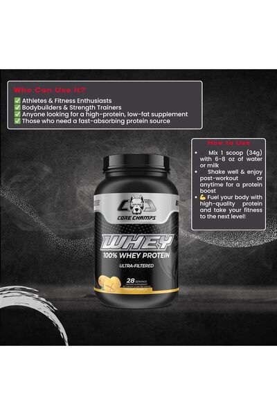Core Champs Whey Protein 25g Protein for Strength&Lean Muscle 2lbs Creamy Mango