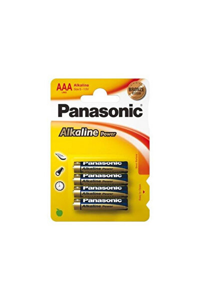 PANASONIC Baterii alcaline LR03 AAA, preț per blister de 4 bucăți