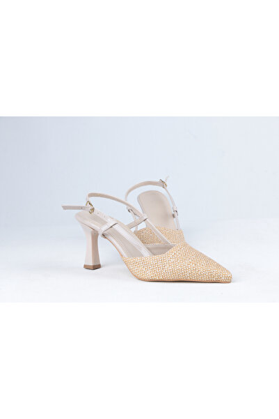 AYAKKABIMOOD Pantofi de damă cu toc deschis la spate de 7 cm