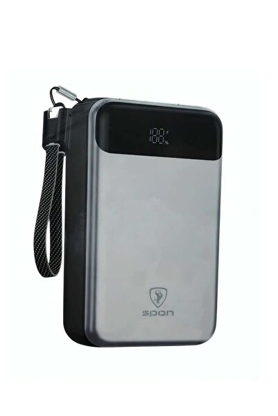 Without a mark بنك طاقة محمول بسعة 20000 مللي أمبير/ساعة مع شاشة LED وشحن سري...