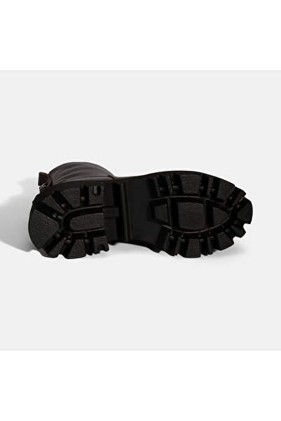 Desa Kadın Kahve Kalın Tabanlı Deri Bot