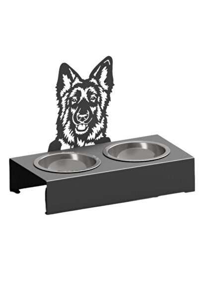 buz Μπολ τροφής και νερού για σκύλους, από ανοξείδωτο ατσάλι, σε σχήμα σκύλου...
