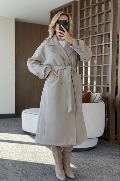 Laluvia Mink Tokyo Long Cashmere Coat - 408021