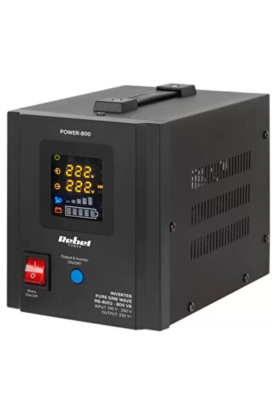 Rebel RB-4002 UPS Pure Sine 800VA 500W 12V (for central heating/household appliances)