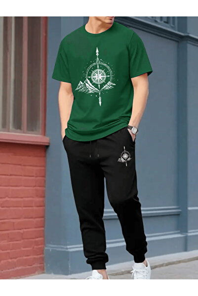 LAVİTTA Traveler Graphic Detailed Sports Men's Set