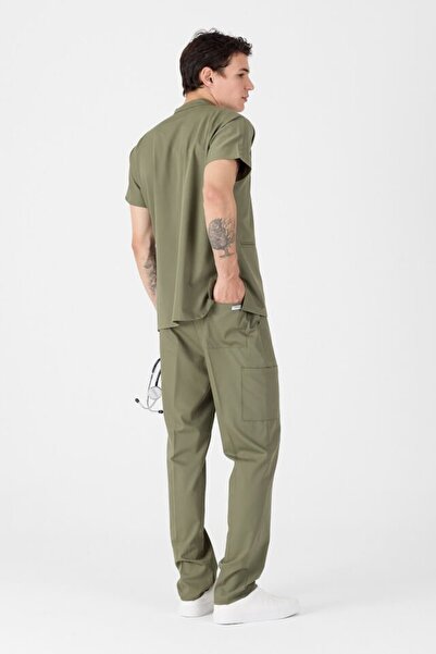 Owlet Medikal ελαστικό ύφασμα Στρατιωτικά πράσινα φορμάκια με λεπτομέρεια με φερμουάρ