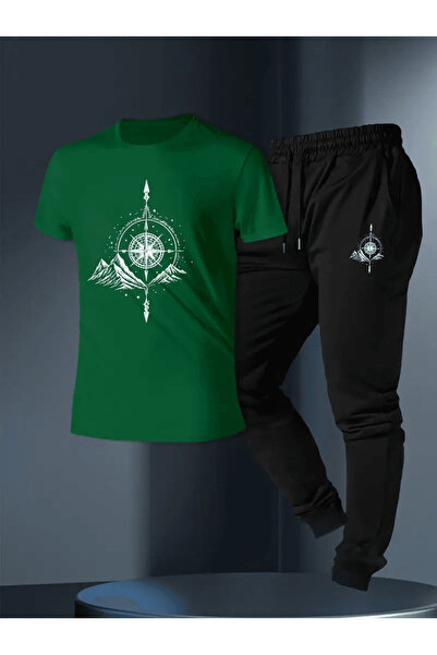 LAVİTTA Traveler Graphic Detailed Sports Men's Set