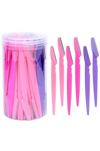 Choice6 وردي-أحمر-أرجواني 30 قطعة شفرة حلاقة الحواجب للنساء، أدوات تقشير متعد...