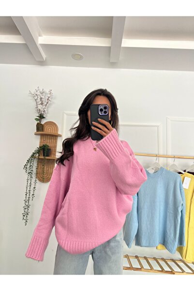 şev butik Manşet Detaylı Pinterest Kazak -0822