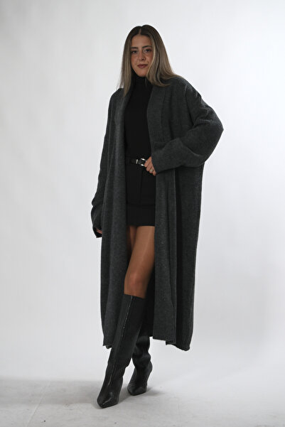 ABBRA Γυναικεία ζακέτα με ανοιχτό μπροστινό μέρος και γιακά σάλι