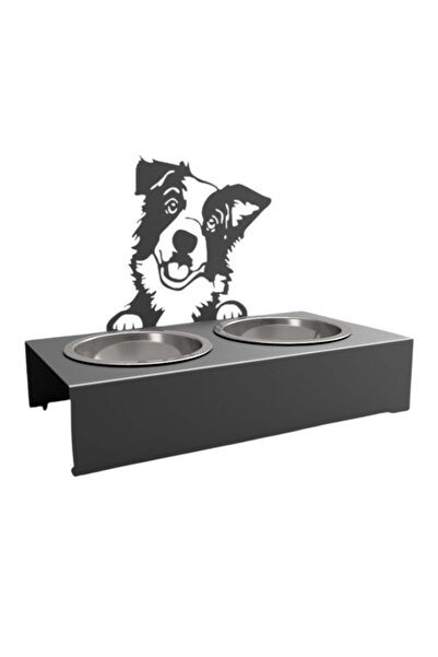 buz Bol pentru hrană și apă pentru câini, din oțel inoxidabil, cu decor în fo...