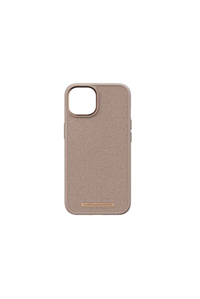 Njord Husă de protecție din material textil pentru iPhone 14, roz nisipos