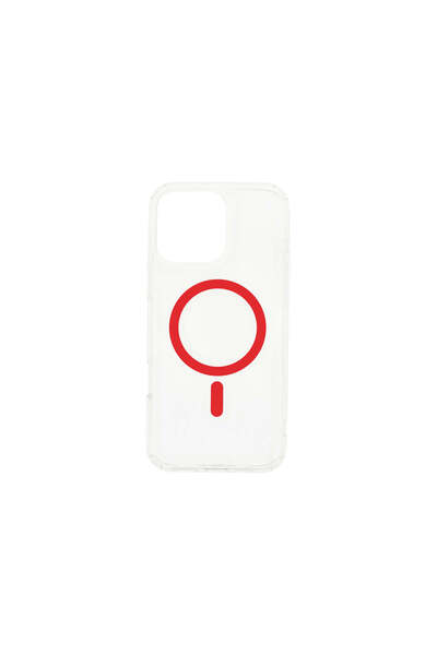 Dviced Husă de protecție cu Magsafe pentru iPhone 16 Pro, Roșu transparent