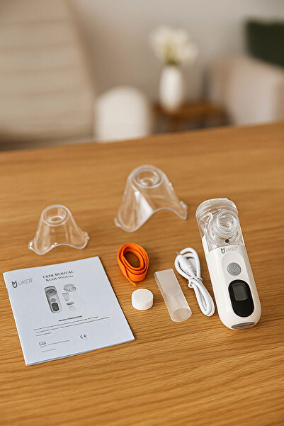 UKER Sessiz Şarjlı Dijital Mesh Nebulizer | CE TÜV Belgeli, ÜTS Kayıtlı, Çocuk-Yetişkin