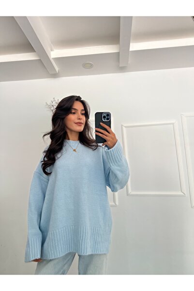 şev butik Manşet Detaylı Pinterest Kazak -0822