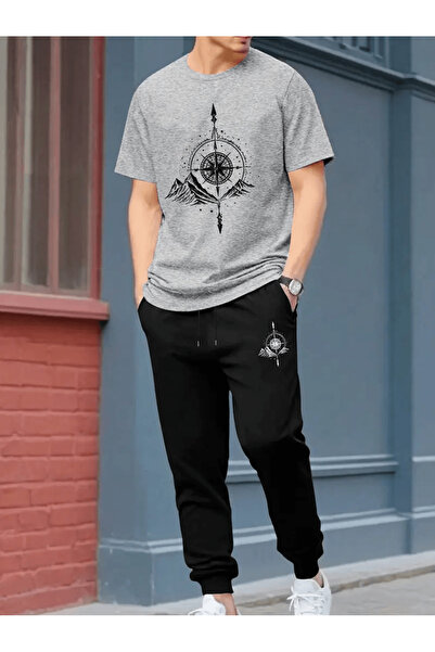 LAVİTTA Traveler Graphic Detailed Sports Men's Set