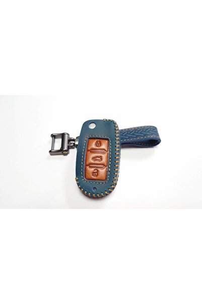 OEM Premium leather key case (knife type) VW Polo, Golf, Passat, Beetle, Caddy, EOS, Tiguan, Skoda,