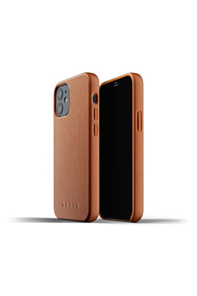 Mujjo Husă de protecție pentru iPhone 12 Mini, piele, culoare bej