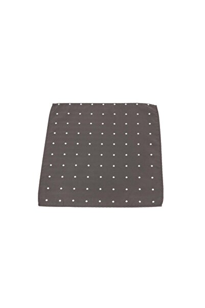 6AM Ceremony Grey pocket square with white polka dots
