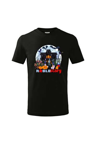 Funny Gift Tricou cu maneca scurta pentru copii Halloween Roblox Scary