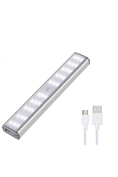 buz Lampă LED inteligentă cu senzor de mișcare, încărcare USB, suport magneti...