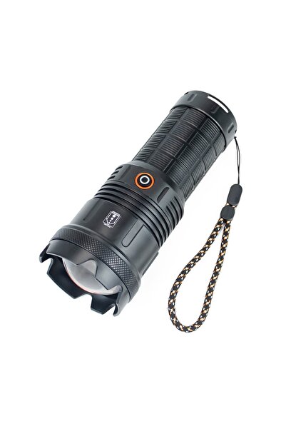 gaman 20000 Lümen Şarjlı Zoomlu Profesyonel El Feneri - 1000m Menzilli Lazer ...