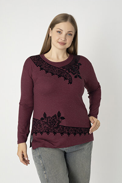 Orly More Μπλούζα από χτενισμένο βαμβάκι με στάμπα από χειμερινό ύφασμα βισκόζης