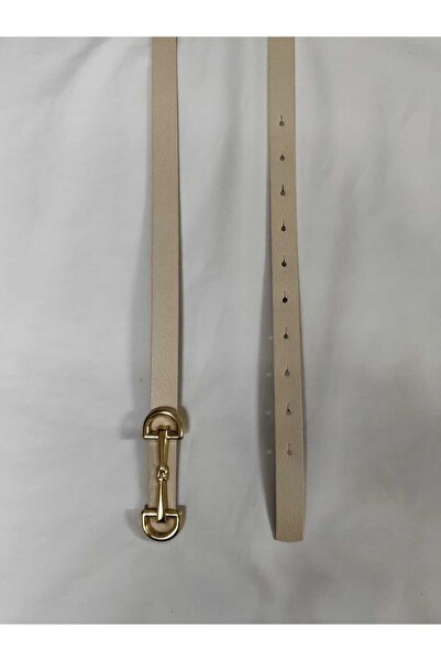 Maison La Femme Curea lungă cu cataramă pentru femei, aurie, curea subțire pe...