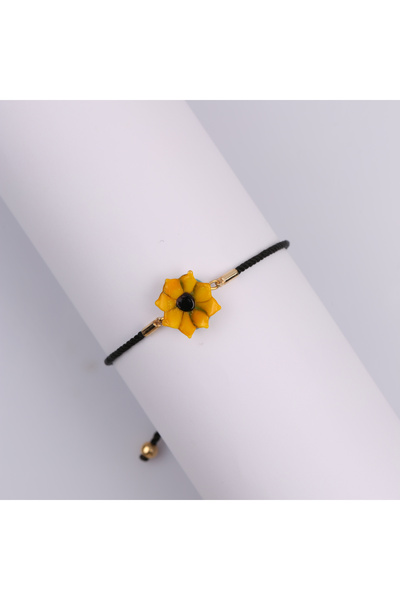 ADAMODART Sunflower Murano Glass Beaded Bracelet