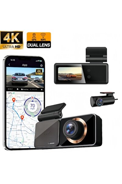 OEM Dual Dash Camera 4K UHD Front + 1080P Rear, GPS, Wi‑Fi, Night Vision (A12)