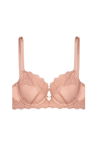 ESOTIQ Half Padded Soft Bra Underwired Reinforced with Floral Lace Comfortable & Romantic | Darling