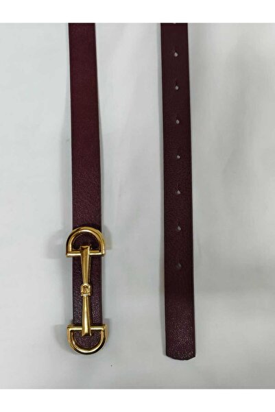 Maison La Femme Curea lungă cu cataramă pentru femei, aurie, curea subțire pe...