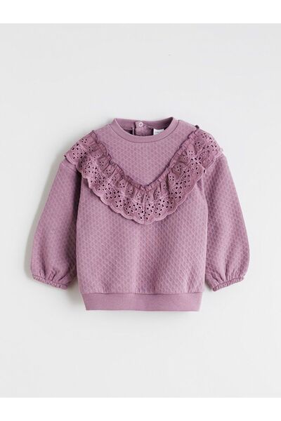 LC Waikiki Lcw Baby Crew Neck Baby Girl Sweatshirt and Leggings