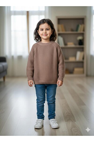 meriç bebe - bütün çocuklar melektir. mrc Thessaloniki Knitted Crew Neck Unisex Sweater Raglan Sleeve Stitch-Free Domestic Production School-Nursery-Daily