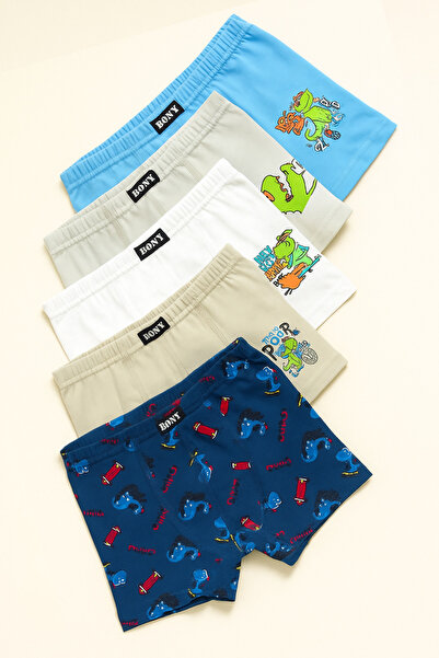 Katia&Bony Erkek Çocuk 5'li Dinozor Desenli Boxer