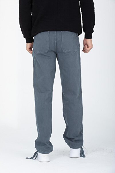 Store Basic 100% Cotton Loose Fit Baggy Pants with Drawstring Cuffs | Comfortable Fit