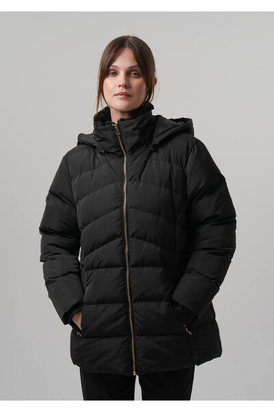 PIQUE Women's Coat Women's Puffer Coat with Detachable Hood
