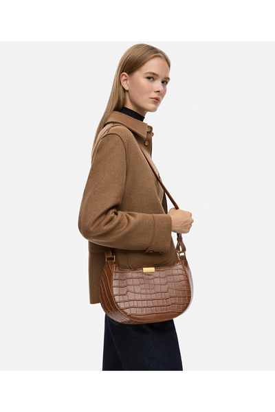 İpekyol Crocodile Leather Look Double Messenger Bags