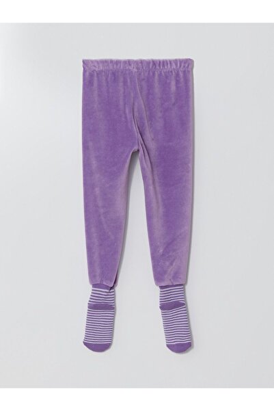 LC Waikiki Kadife Çoraplı Kız Bebek Pijama Alt 2'li