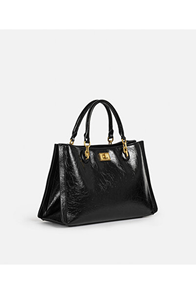 İpekyol Textured Leather Look Double Strap Bag