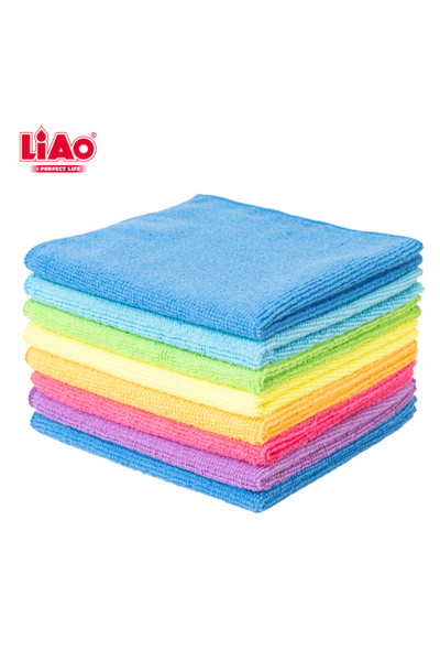 liao G130104 Microfiber Cleaning Cloths Pack of 24 – Soft, Lint-Free, Super Absorbent & Multipurpose