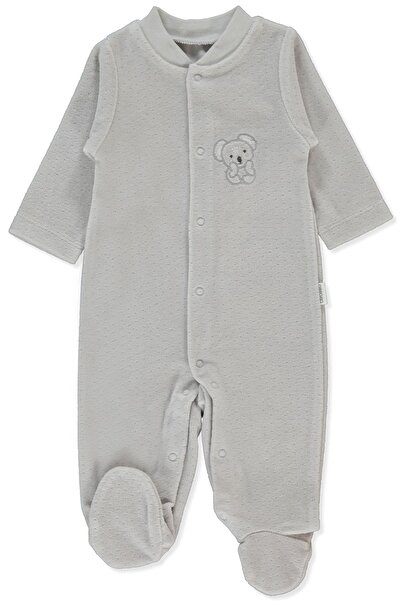 Bebetto بدلة قطيفة (MY LITTLE ONE) باللون الرمادي