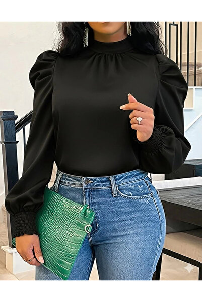 Lady Moss بلوزة نسائية من MDB بأكمام طويلة وياقة دائرية وربطة خلفية على الكتف...